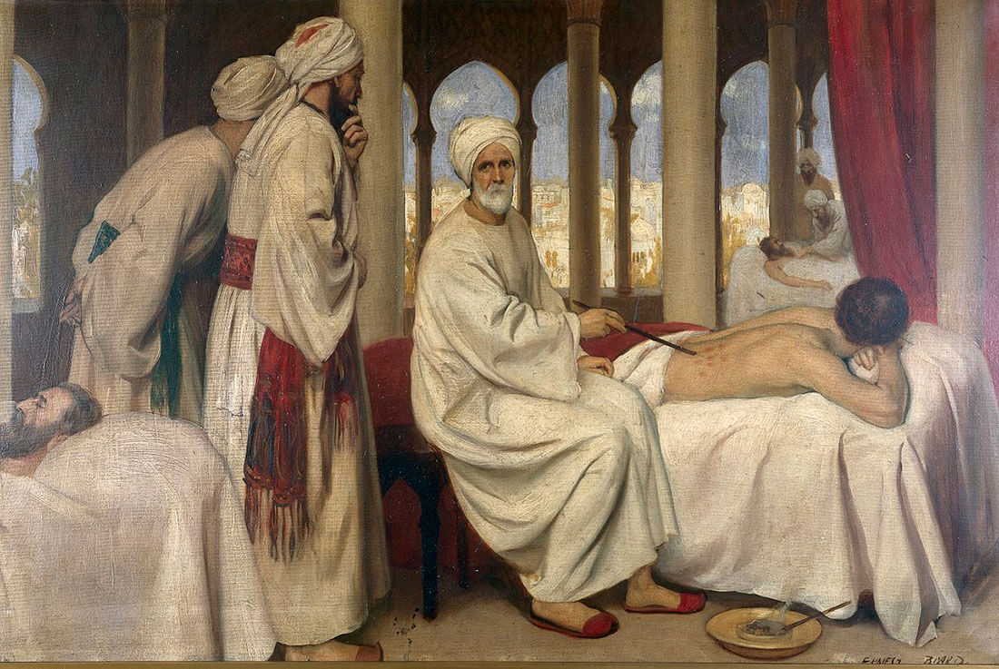 Abulcasis blistering a patient in the hospital at Cordoba