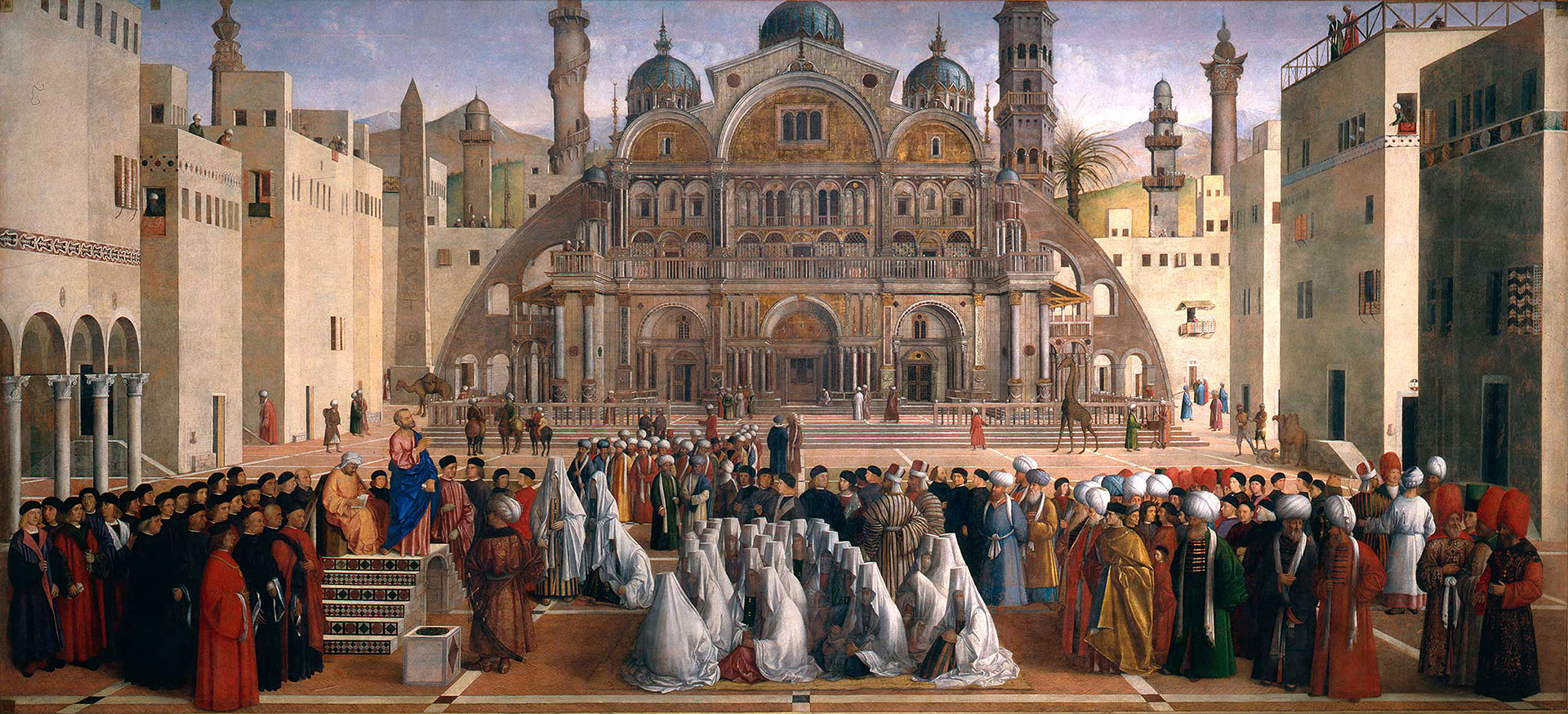 Gentile & Giovanni Bellini, St. Mark preaching in Alexandria, 1504